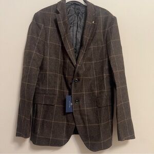 GANT  the window check blazer dark brown Size Small New